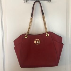 Authentic Michael Kors Red Leather purse